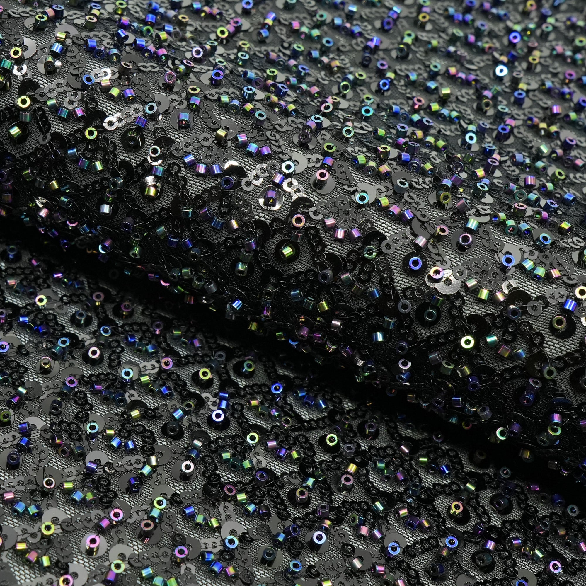 Prestige Beaded with Sequins Stretch Mesh Fabric | CDW