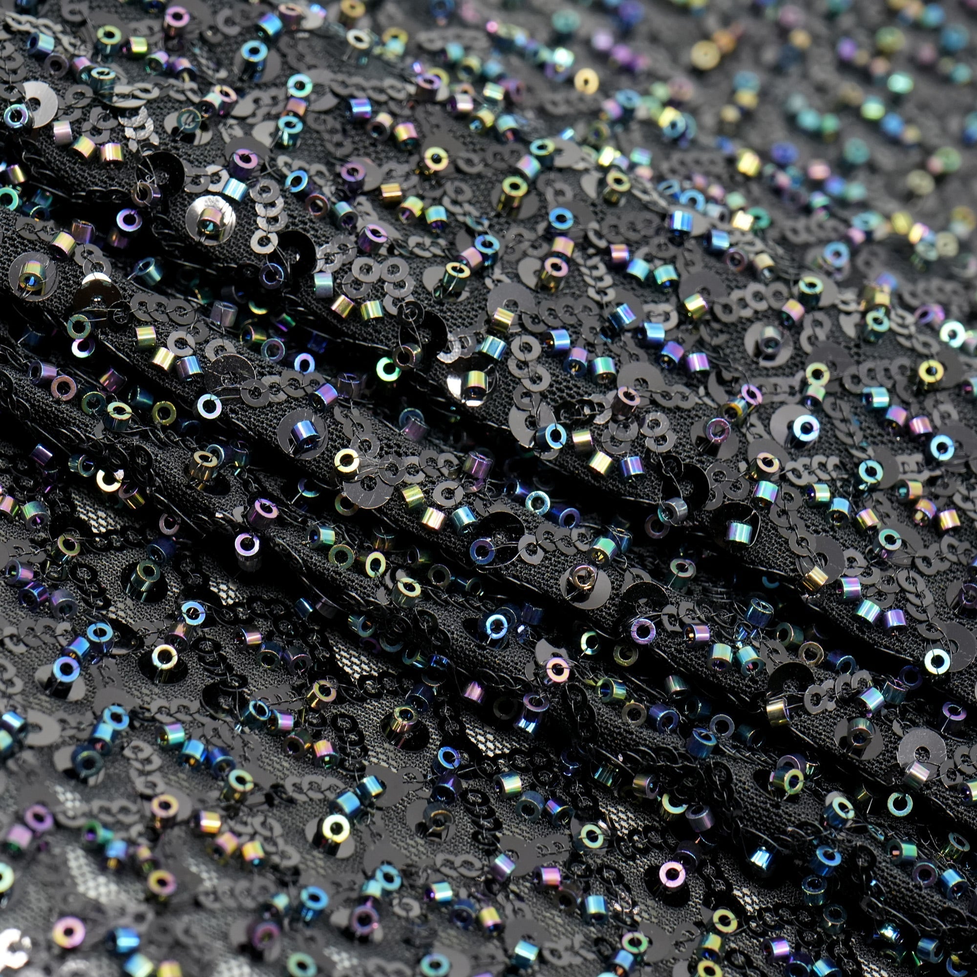 Prestige Beaded with Sequins Stretch Mesh Fabric | CDW
