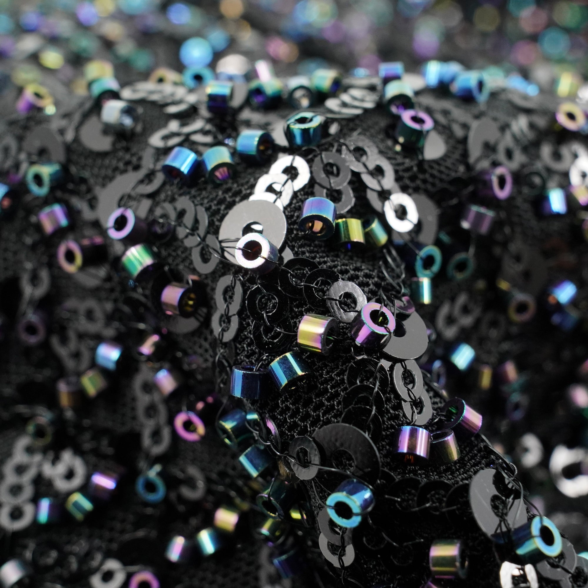 Prestige Beaded with Sequins Stretch Mesh Fabric | CDW