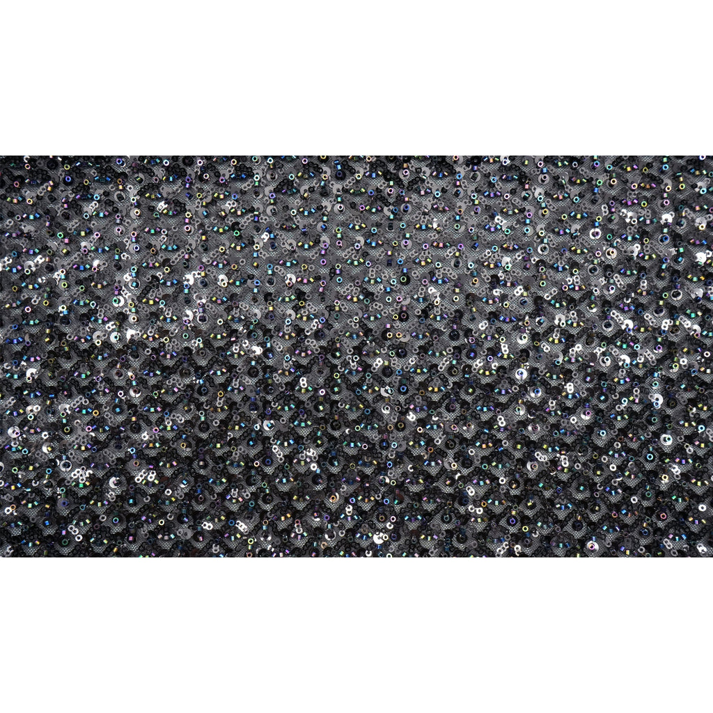 Prestige Beaded with Sequins Stretch Mesh Fabric | CDW