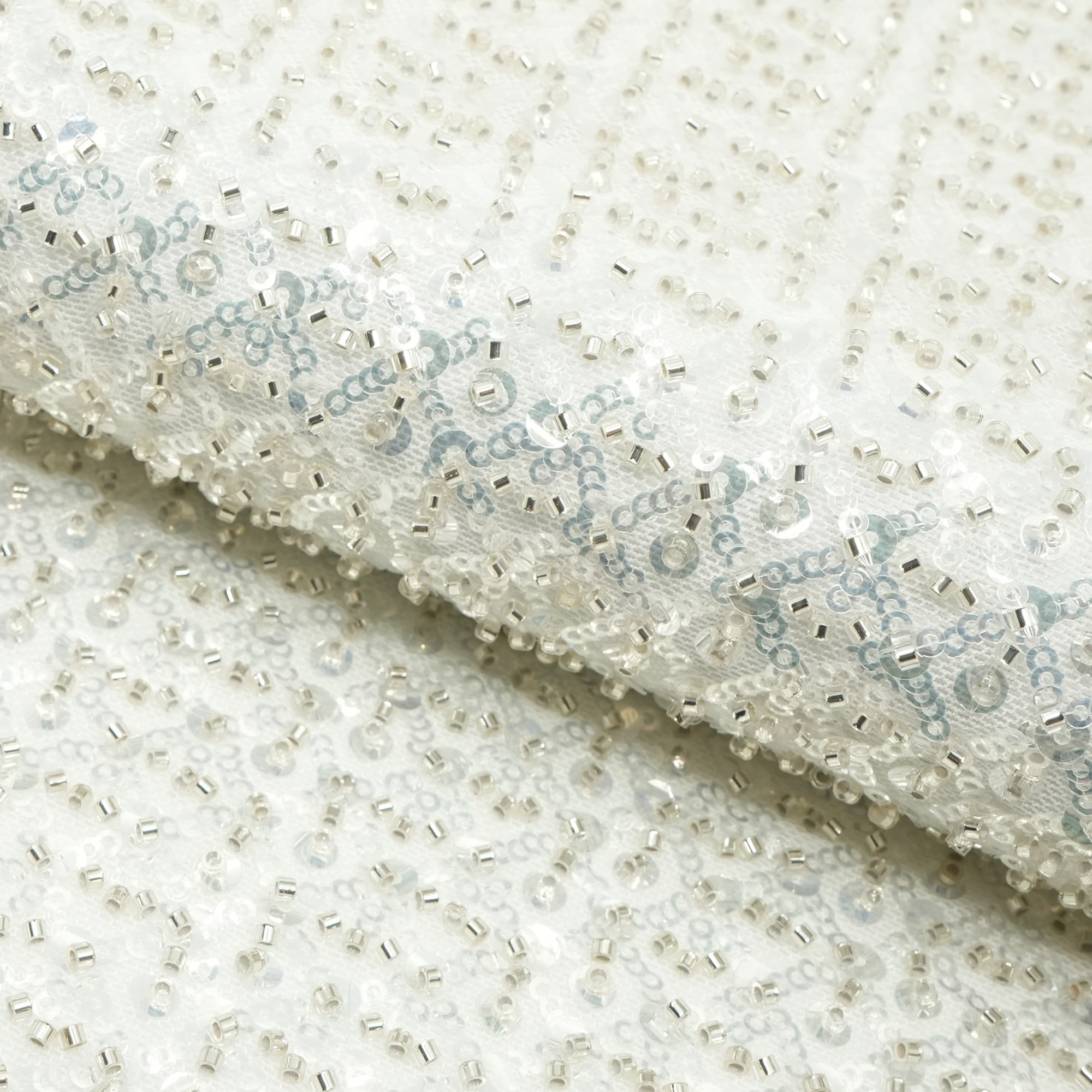 Prestige Beaded with Sequins Stretch Mesh Fabric | CDW