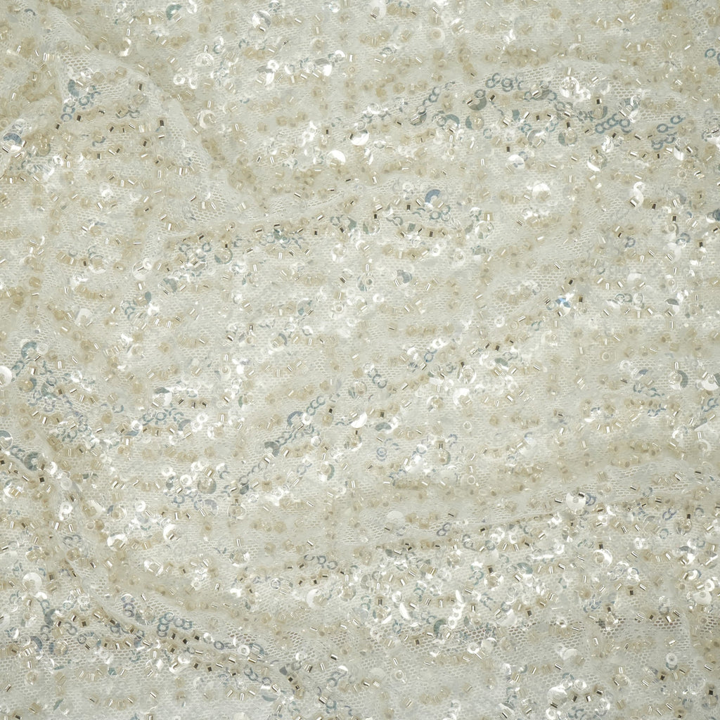 Prestige Beaded with Sequins Stretch Mesh Fabric | CDW