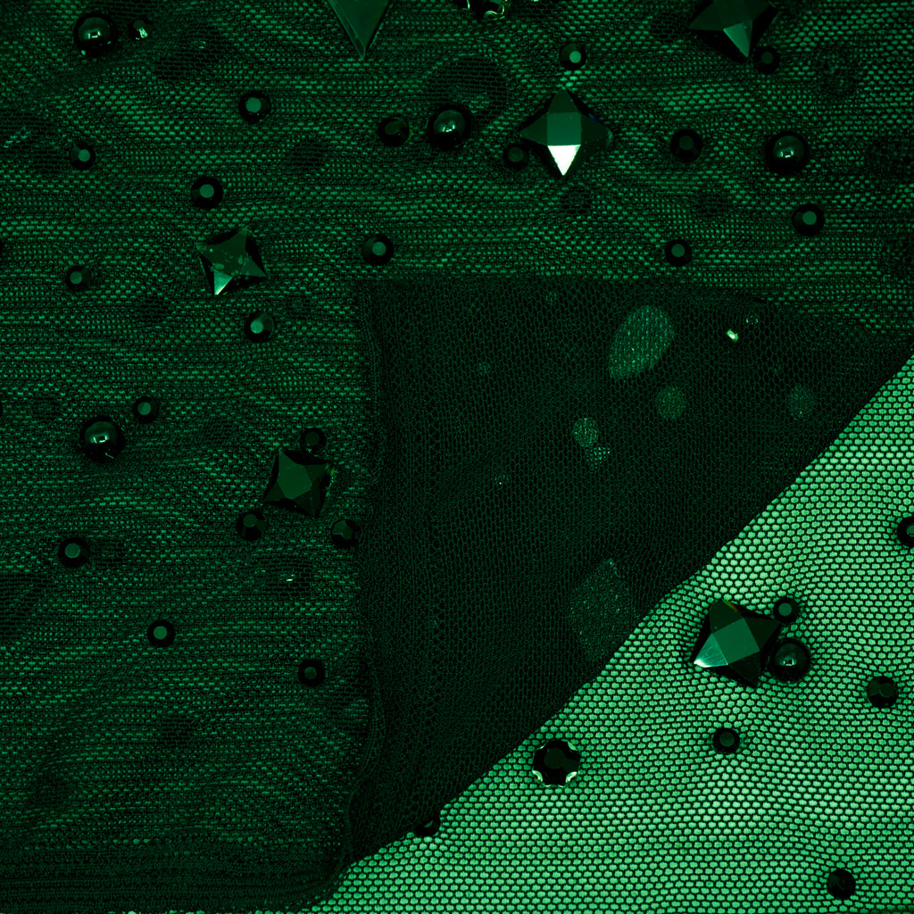 Brilliance Beaded with Rhinestone Stretch Mesh Fabric | CDW