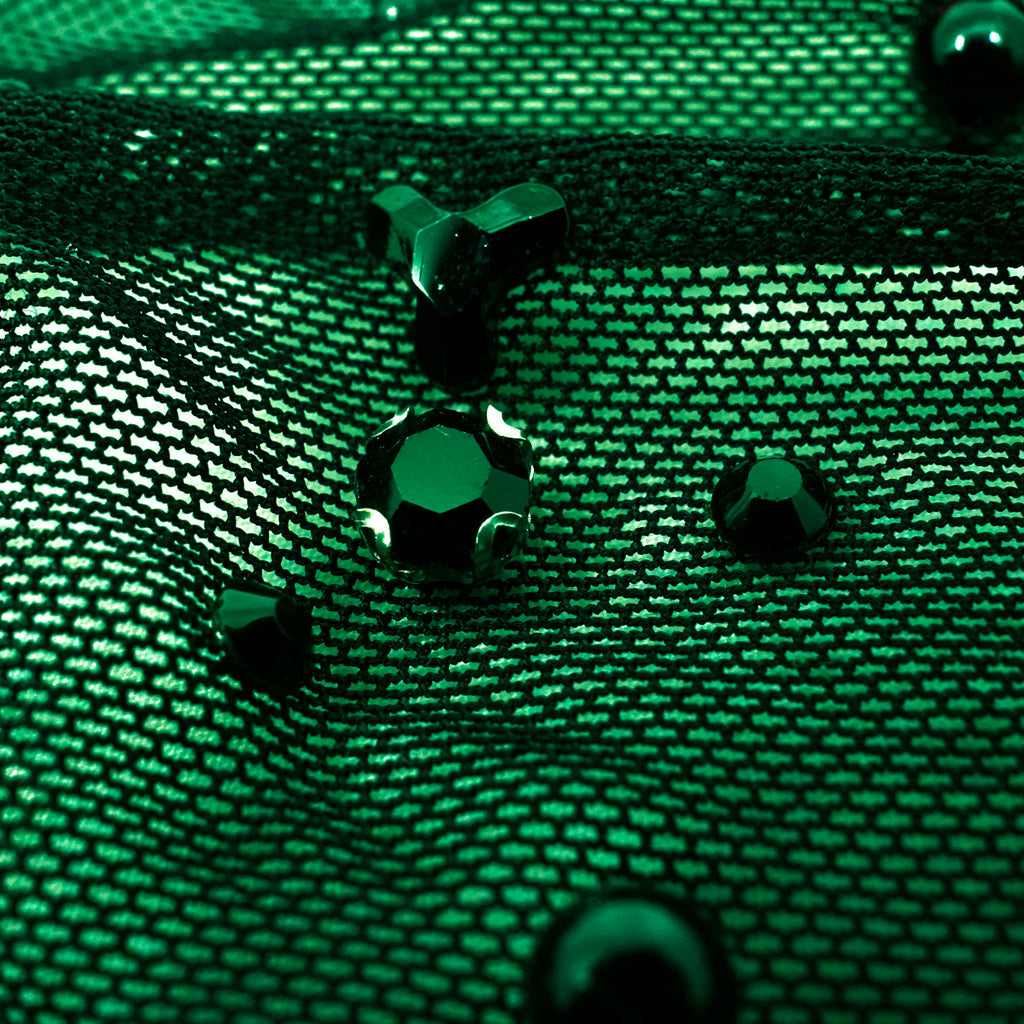 Brilliance Beaded with Rhinestone Stretch Mesh Fabric | CDW