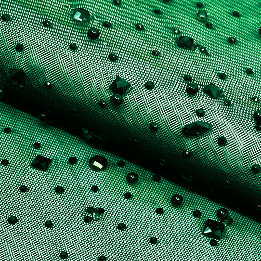 Brilliance Beaded with Rhinestone Stretch Mesh Fabric | CDW