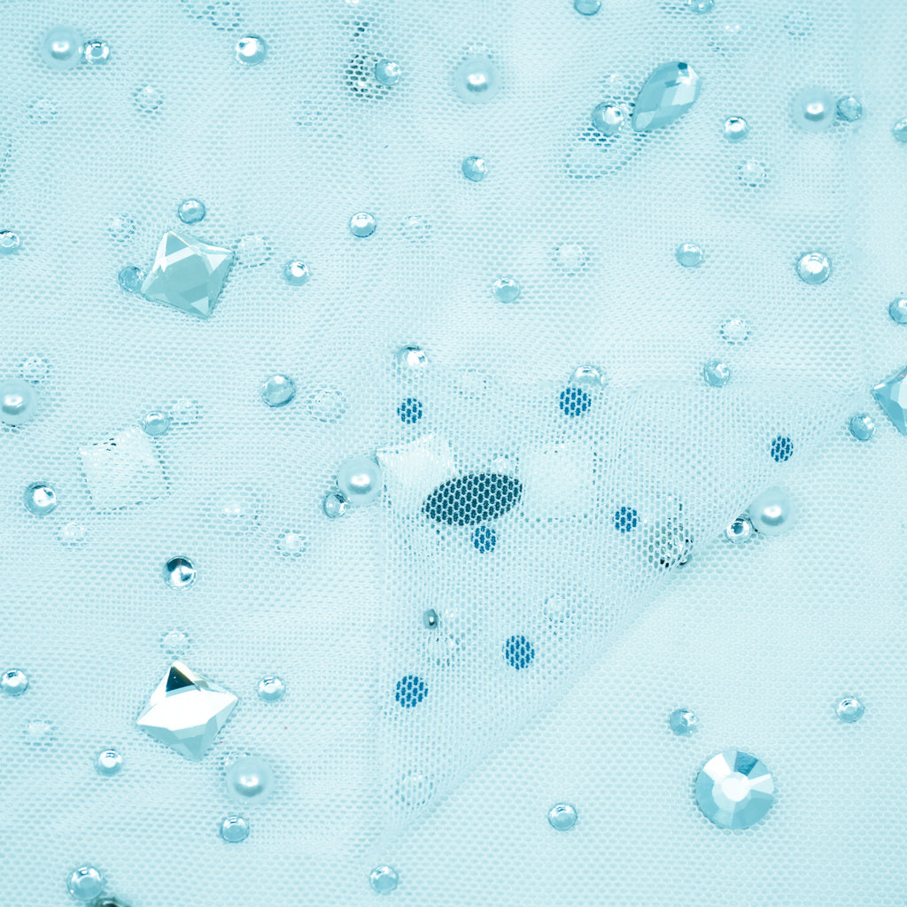 Brilliance Beaded with Rhinestone Stretch Mesh Fabric | CDW