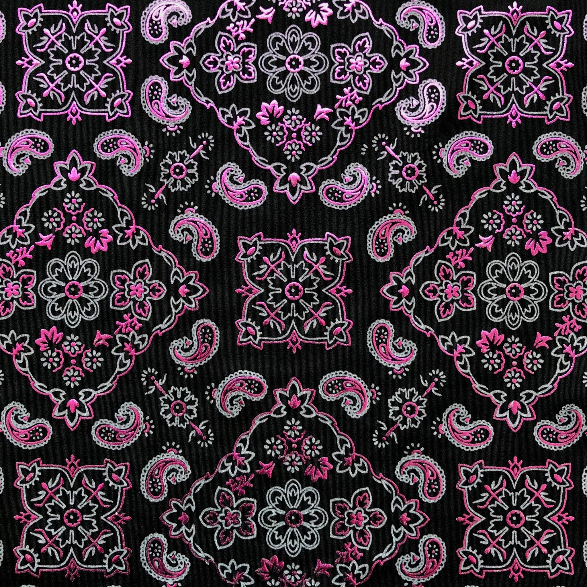 Bandana Foil Printed Spandex Fabric | CDW