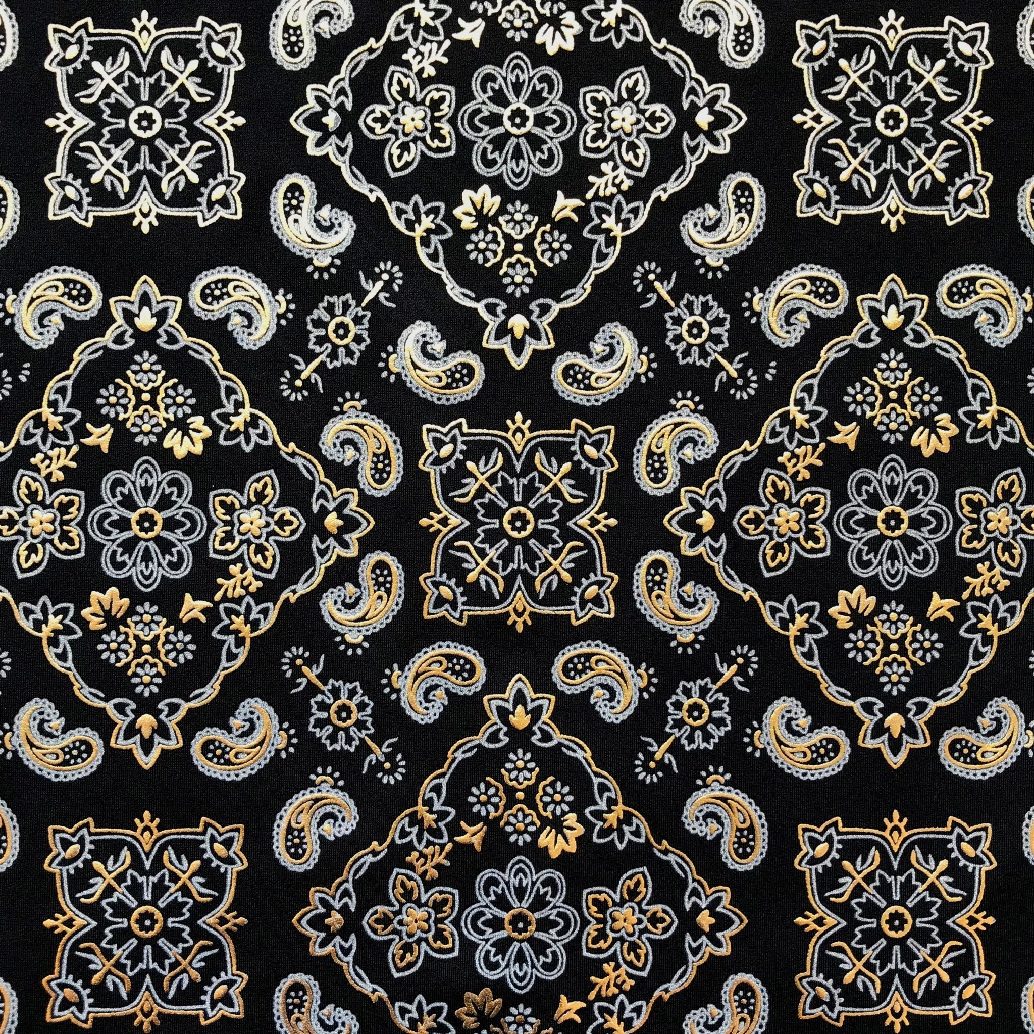 Bandana Foil Printed Spandex Fabric | CDW