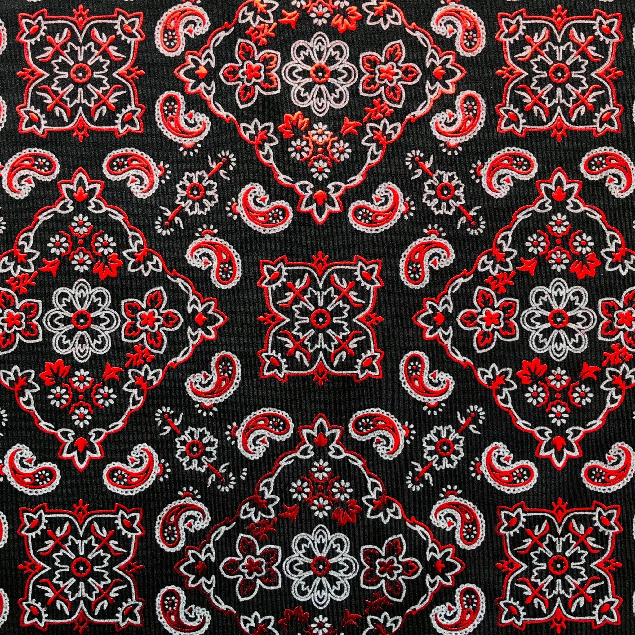 Bandana Foil Printed Spandex Fabric | CDW