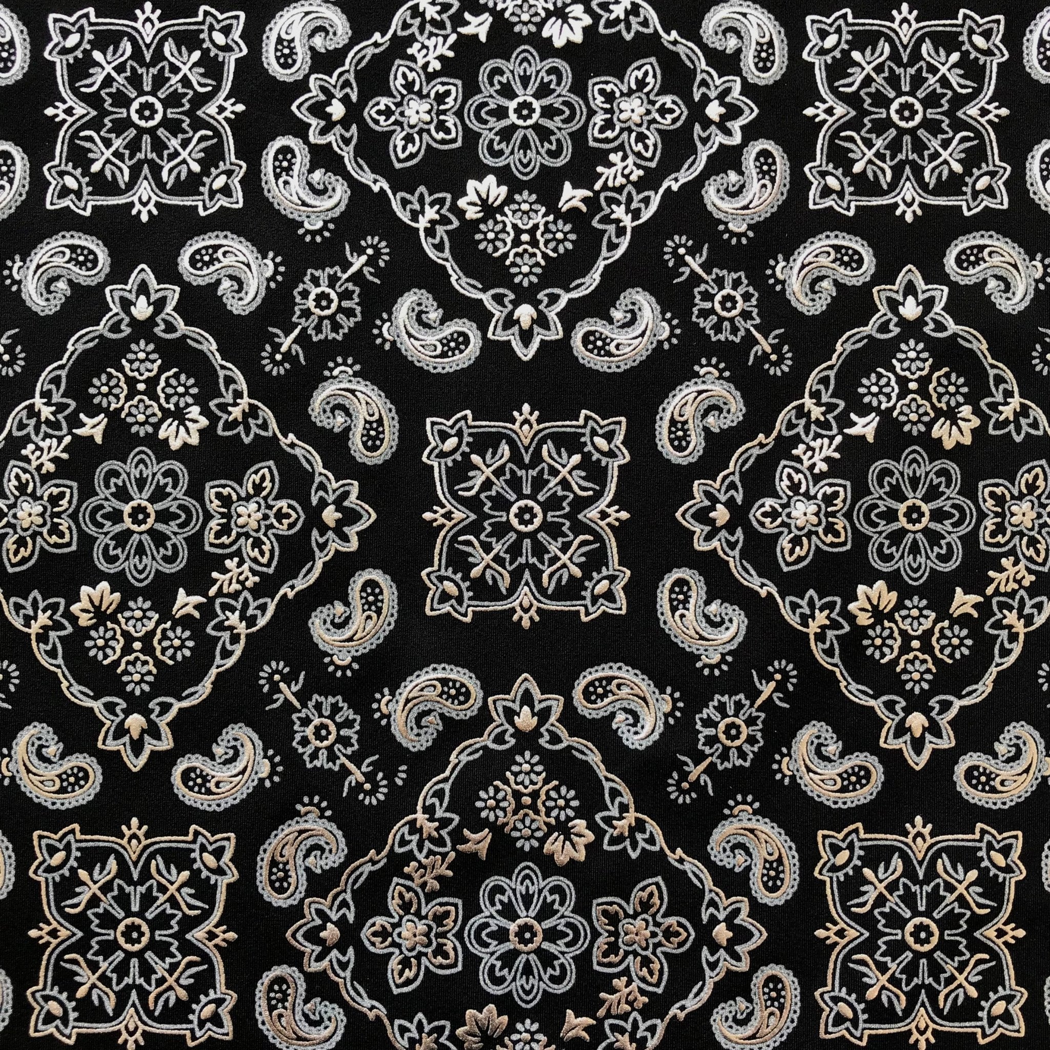 Bandana Foil Printed Spandex Fabric | CDW