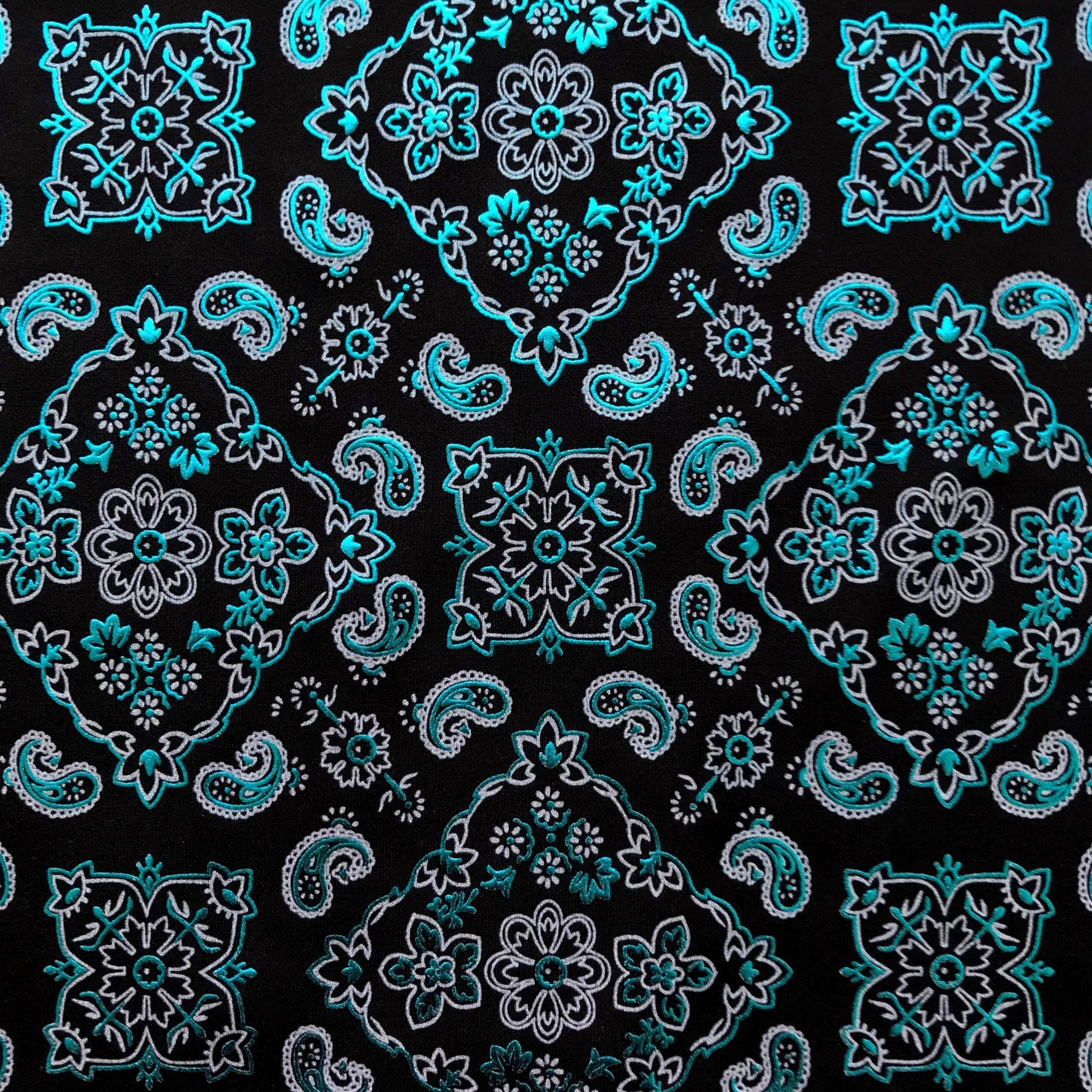 Bandana Foil Printed Spandex Fabric | CDW