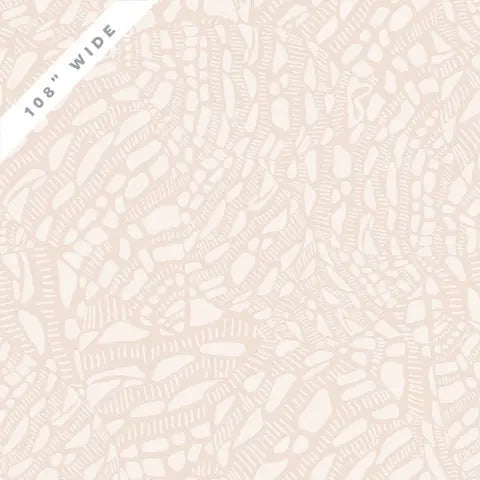 Beige Neverending Seashell Serenade Quilter's Weight Cotton Wideback Fabric per yard