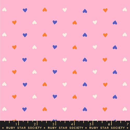 Best Day Ever Posy Hearts Cotton 43"/44" Fabric Per Yard