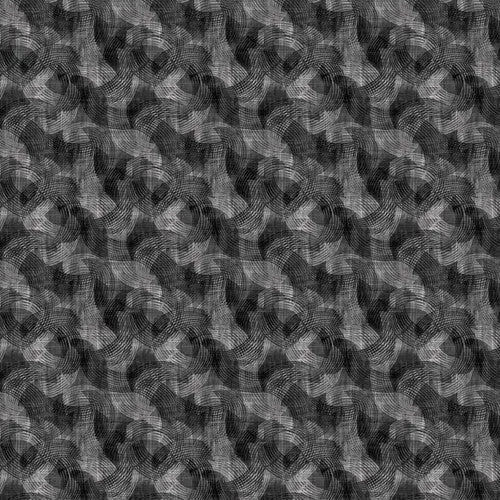 Black Charcoal Crescent Cotton Wideback Fabric per yard
