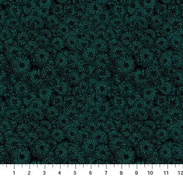 Black Dahlias Indelible by Anna Maria for Northcott Cotton 44"/45" Fabric Per Yard