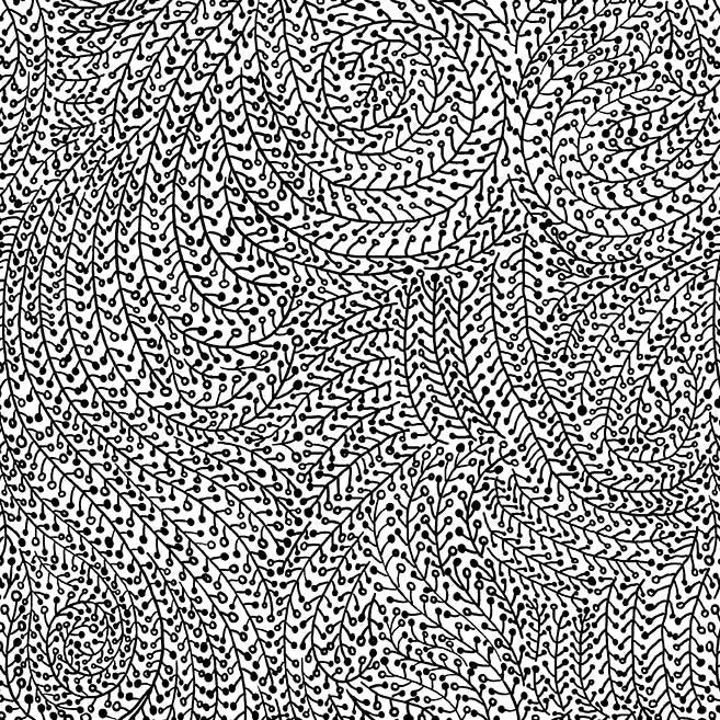 Black Vine Maze Cotton Wideback Fabric Per Yard