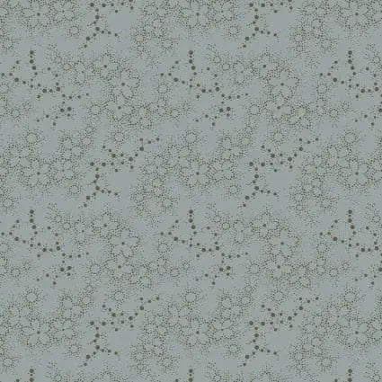 Blue Dot Flower Cotton 43"/44" Fabric Per Yard