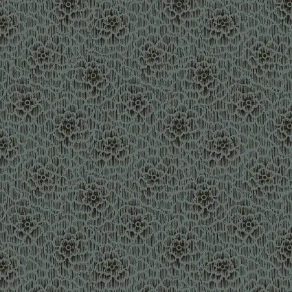 Blue Navy Chrysanthemum Cotton 43"/44" Fabric Per Yard