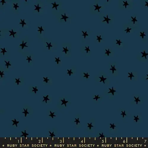 Blue Smoke Starry Wideback Fabric per yard