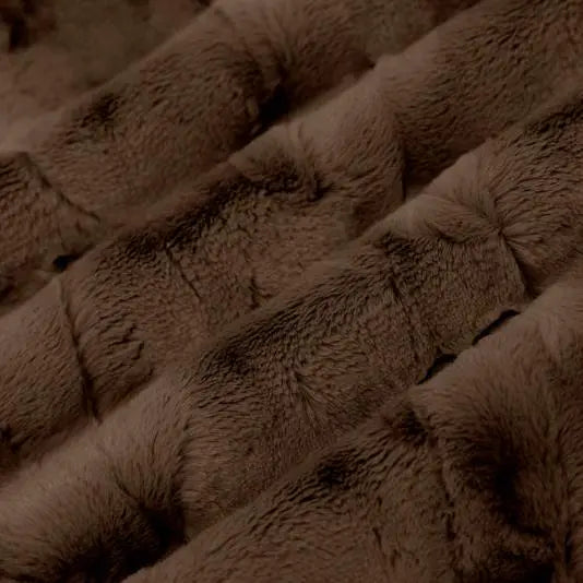 Brown Truffle Luxe Cuddle Mirage 80" Fabric per yard