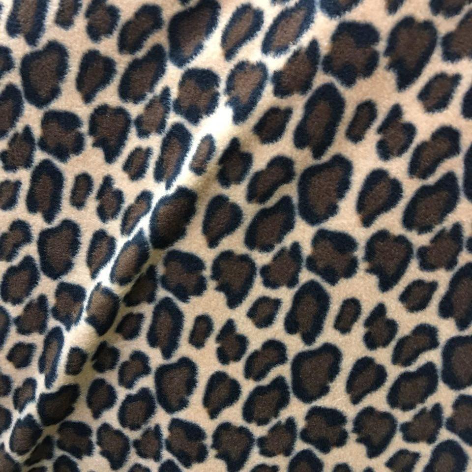 Leopard Print Fleece Fabric