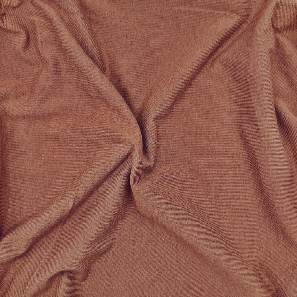 FabricLA 10 oz Cotton Spandex Jersey Knit Fabric – 4-Way Stretch | Mocha Brown