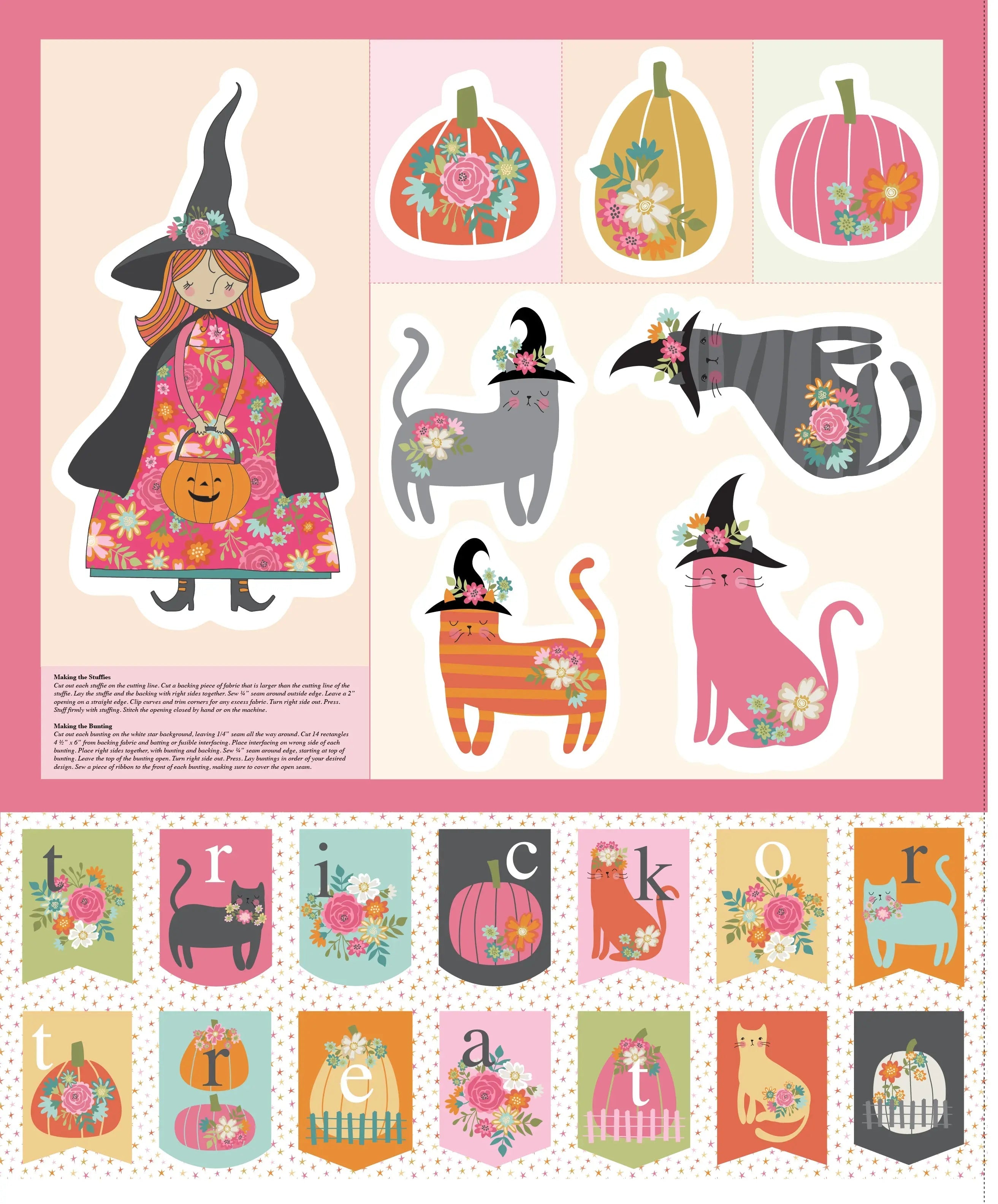 Candy’s Panel Poppie Cotton Multi 36" x 44" Panel