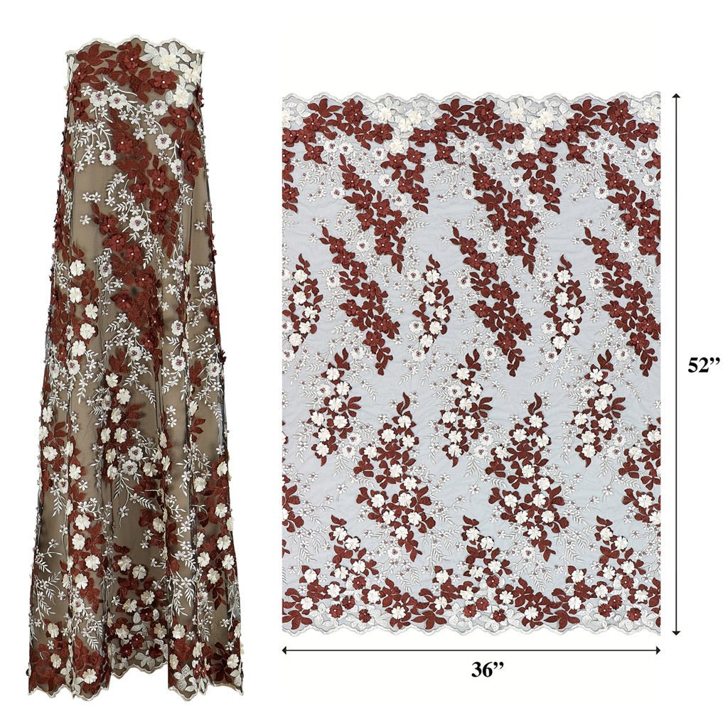 Cascade Embroidered Mesh Fabric | CDW