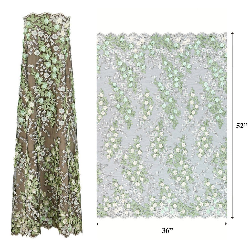 Cascade Embroidered Mesh Fabric | CDW