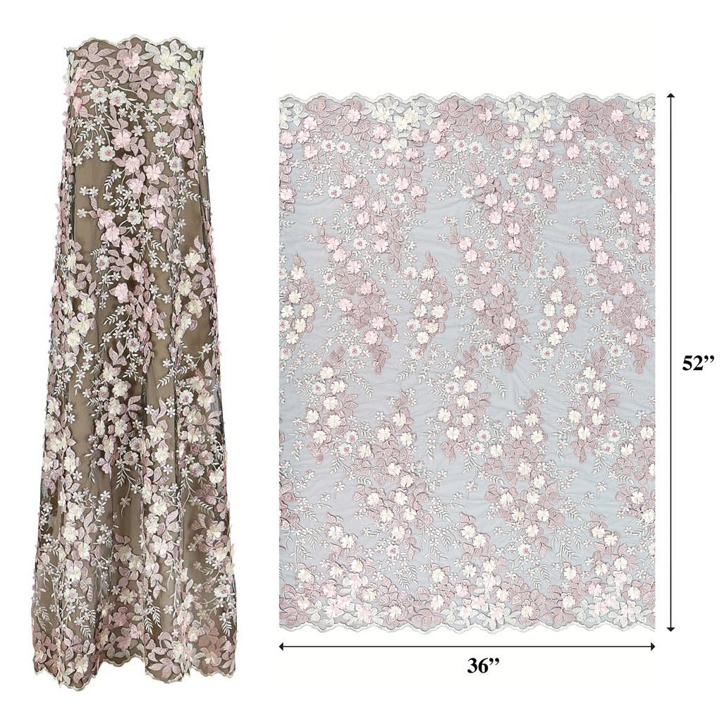 Cascade Embroidered Mesh Fabric | CDW