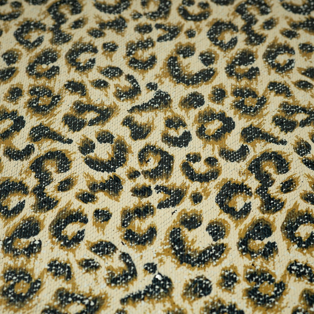 Cheetah Printed Flip Sequin on Spandex Fabric | CDW