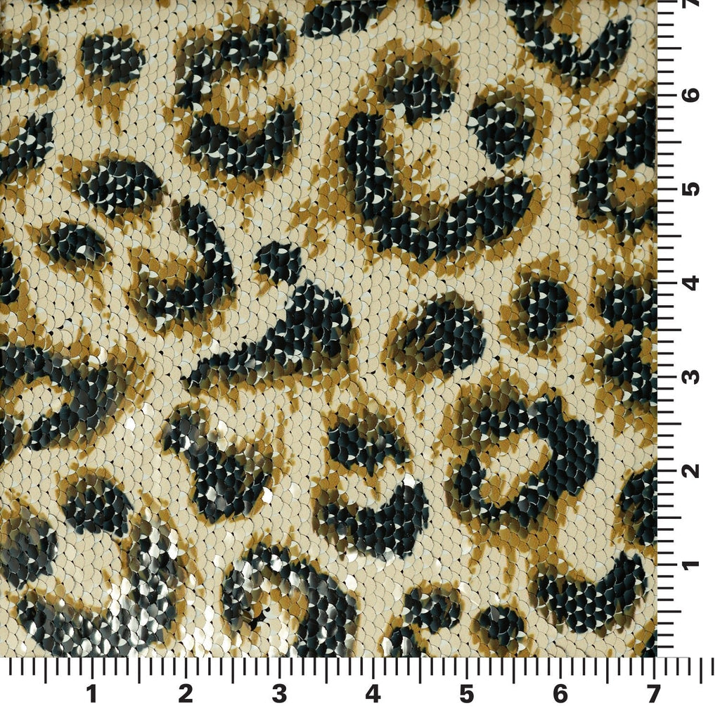 Cheetah Printed Flip Sequin on Spandex Fabric | CDW