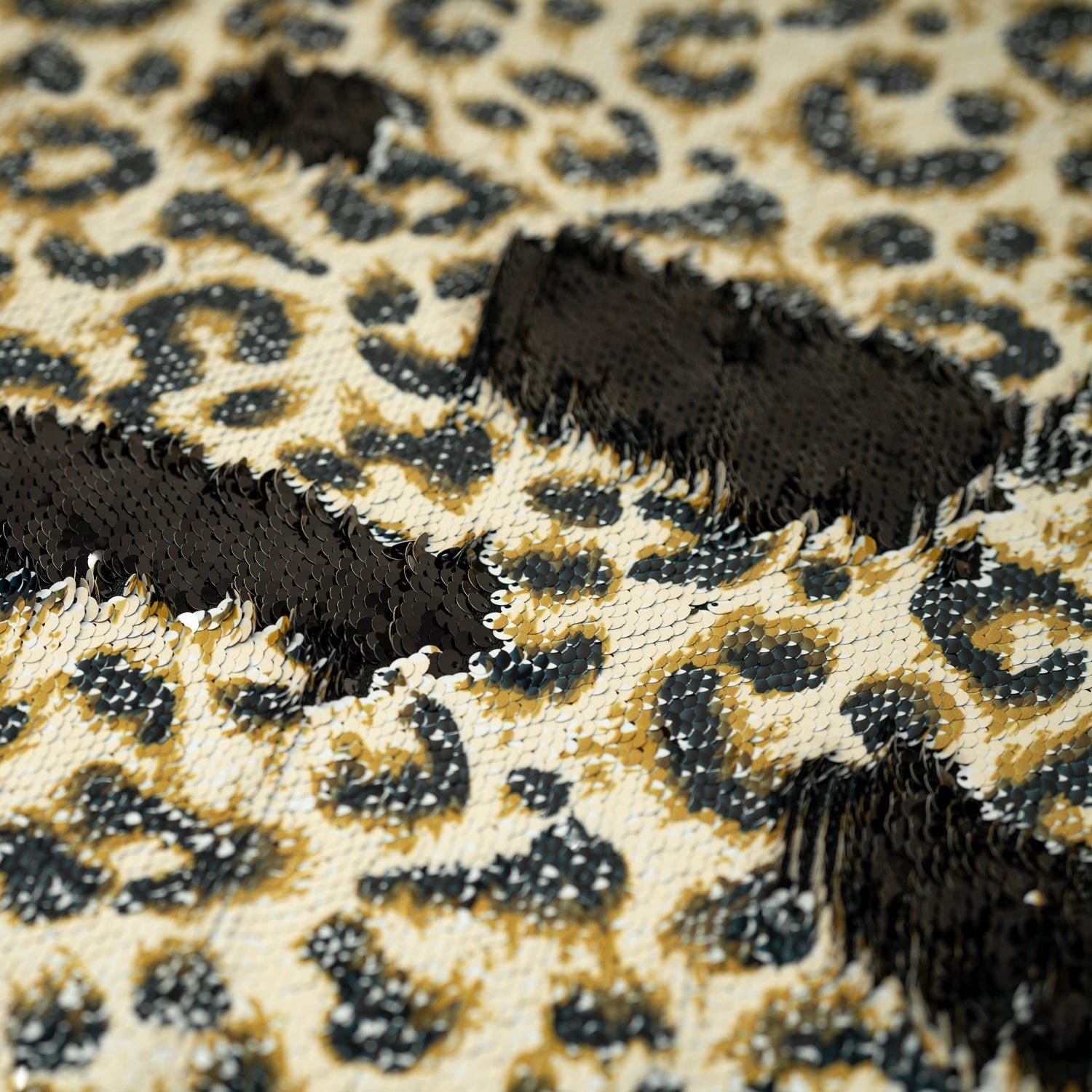 Cheetah Printed Flip Sequin on Spandex Fabric | CDW