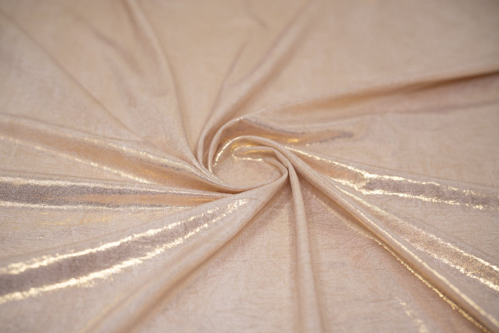 Claudette Creased Foiled Spandex Fabric | CDW