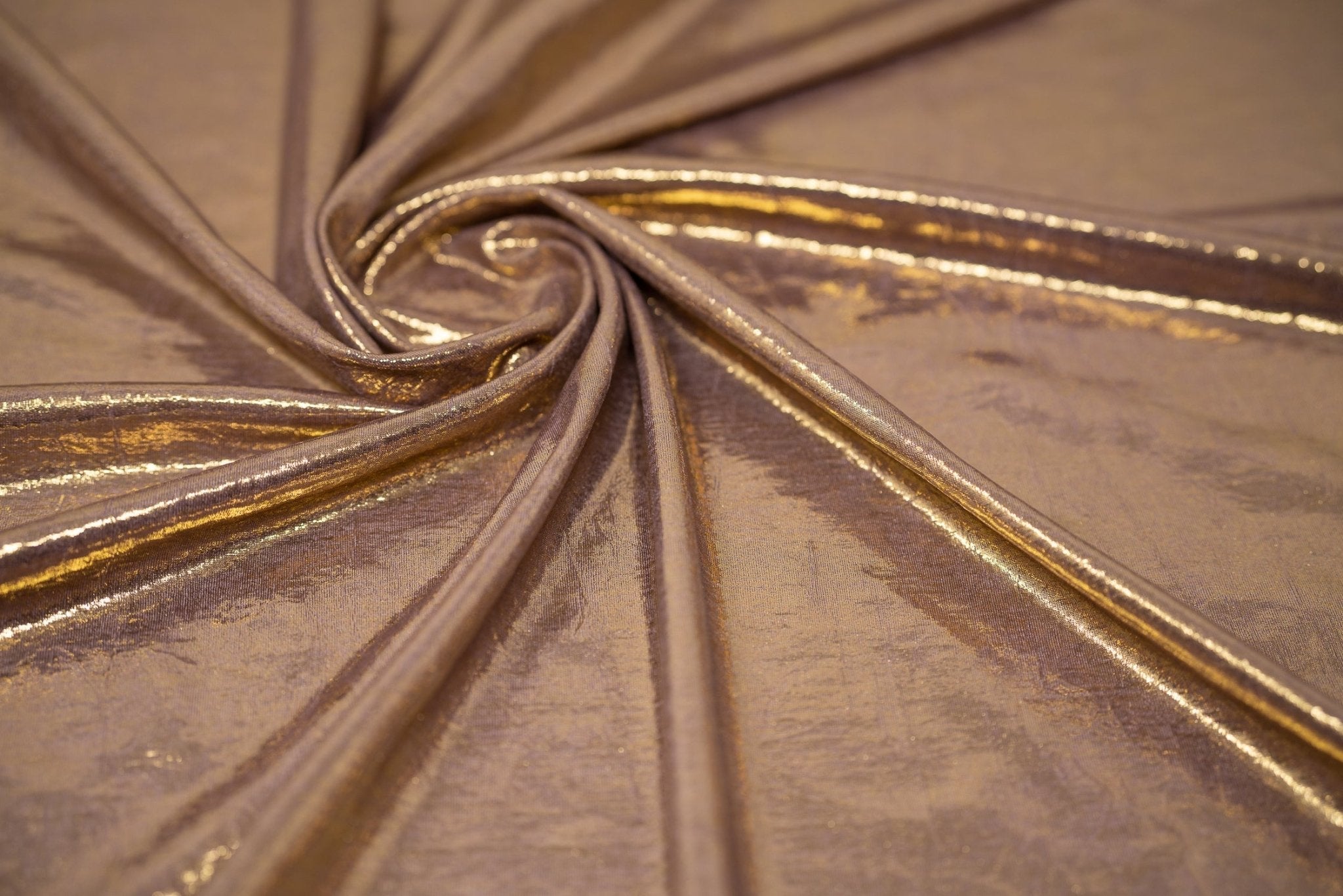 Claudette Creased Foiled Spandex Fabric | CDW