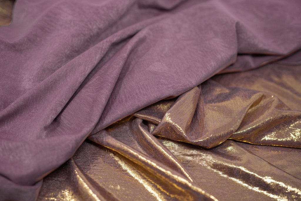 Claudette Creased Foiled Spandex Fabric | CDW