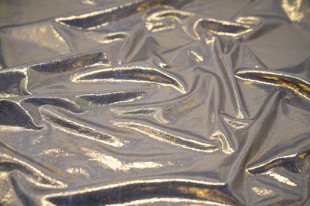 Claudette Creased Foiled Spandex Fabric | CDW