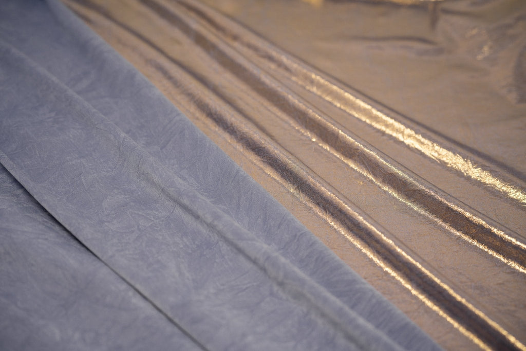 Claudette Creased Foiled Spandex Fabric | CDW