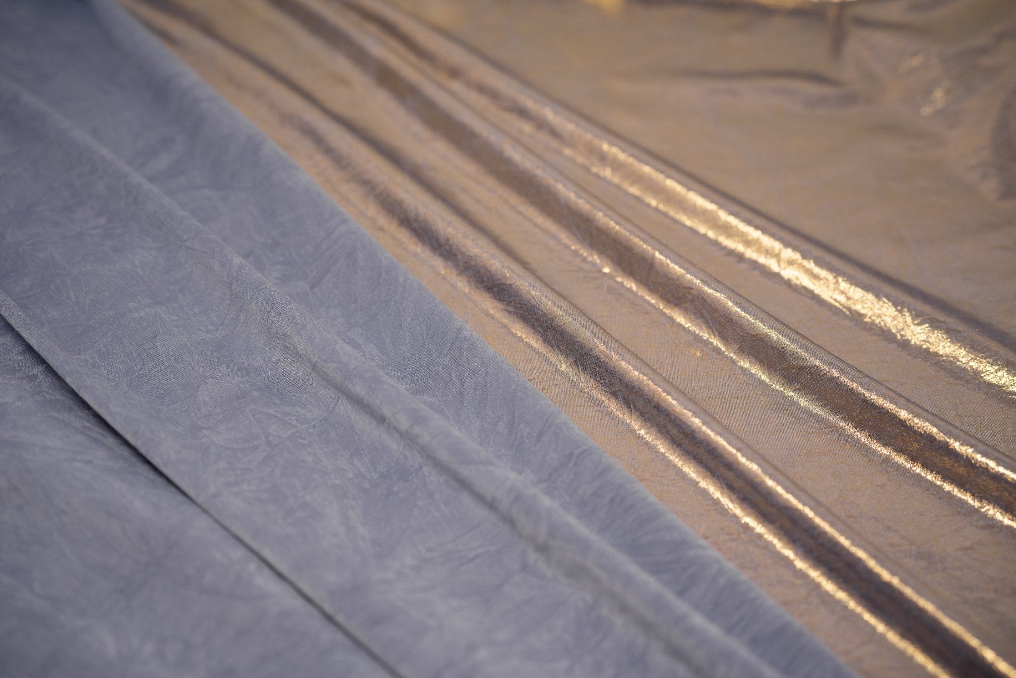 Claudette Creased Foiled Spandex Fabric | CDW