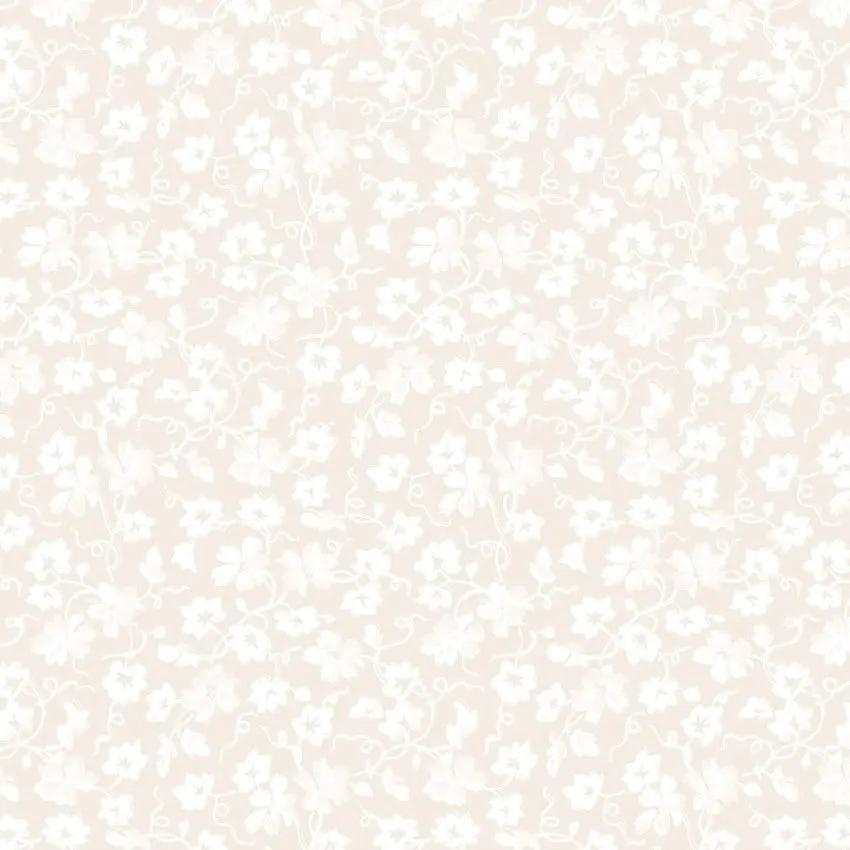 Cream Packed Ditsy La Fleur Flannel Cotton 42"/43" Fabric Per Yard