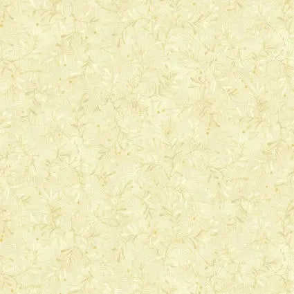 Cream Pine Boughs Star of Wonder Star of Light Cotton Wideback Fabric Per Yard