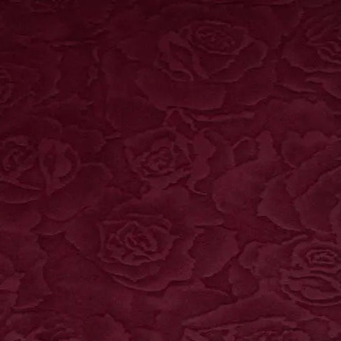 Cuddle 3 Extra Wide Rose Burnout Limited Edition Merlot Fabric per yard