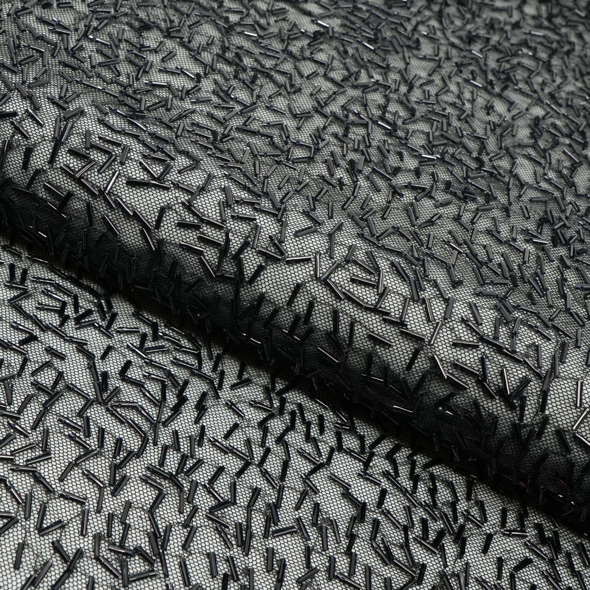 Dazzle Beaded Stretch Mesh Fabric | CDW