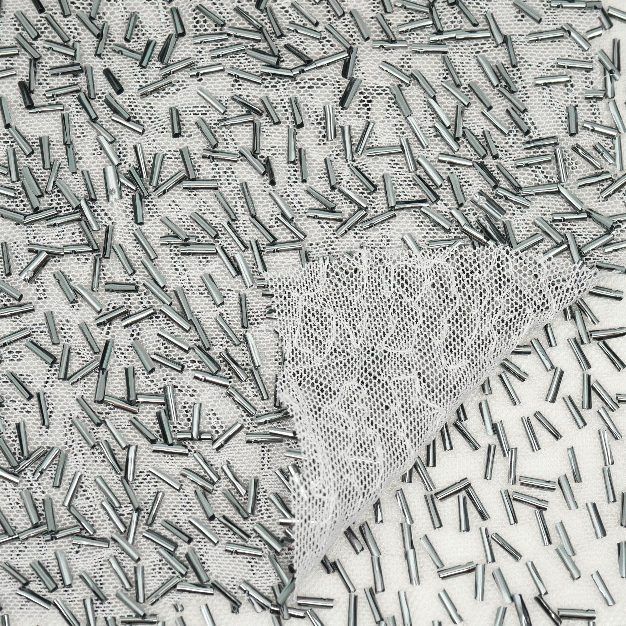 Dazzle Beaded Stretch Mesh Fabric | CDW