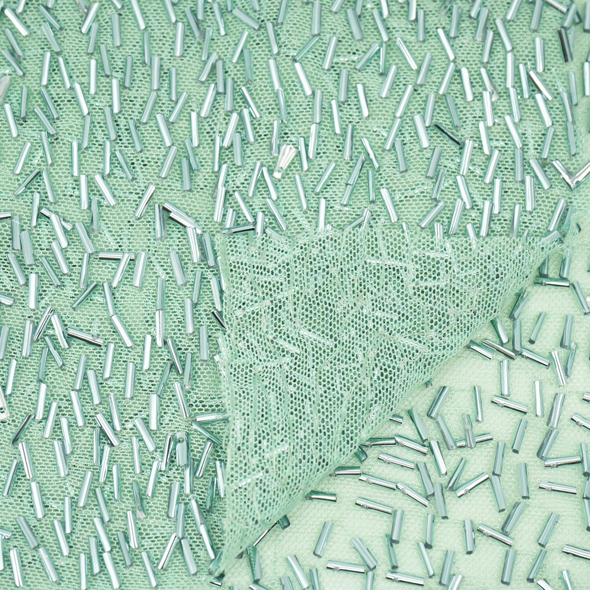 Dazzle Beaded Stretch Mesh Fabric | CDW