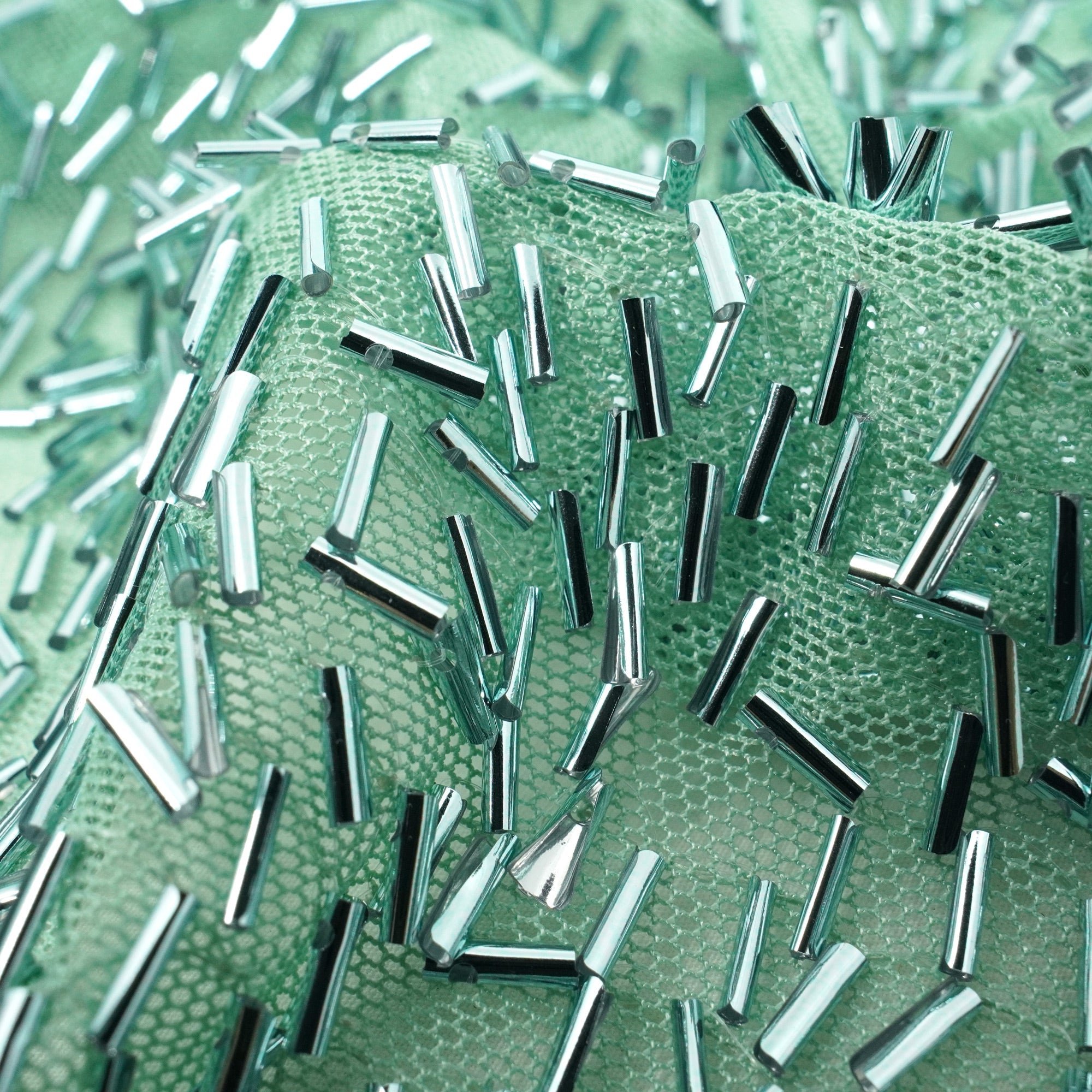 Dazzle Beaded Stretch Mesh Fabric | CDW