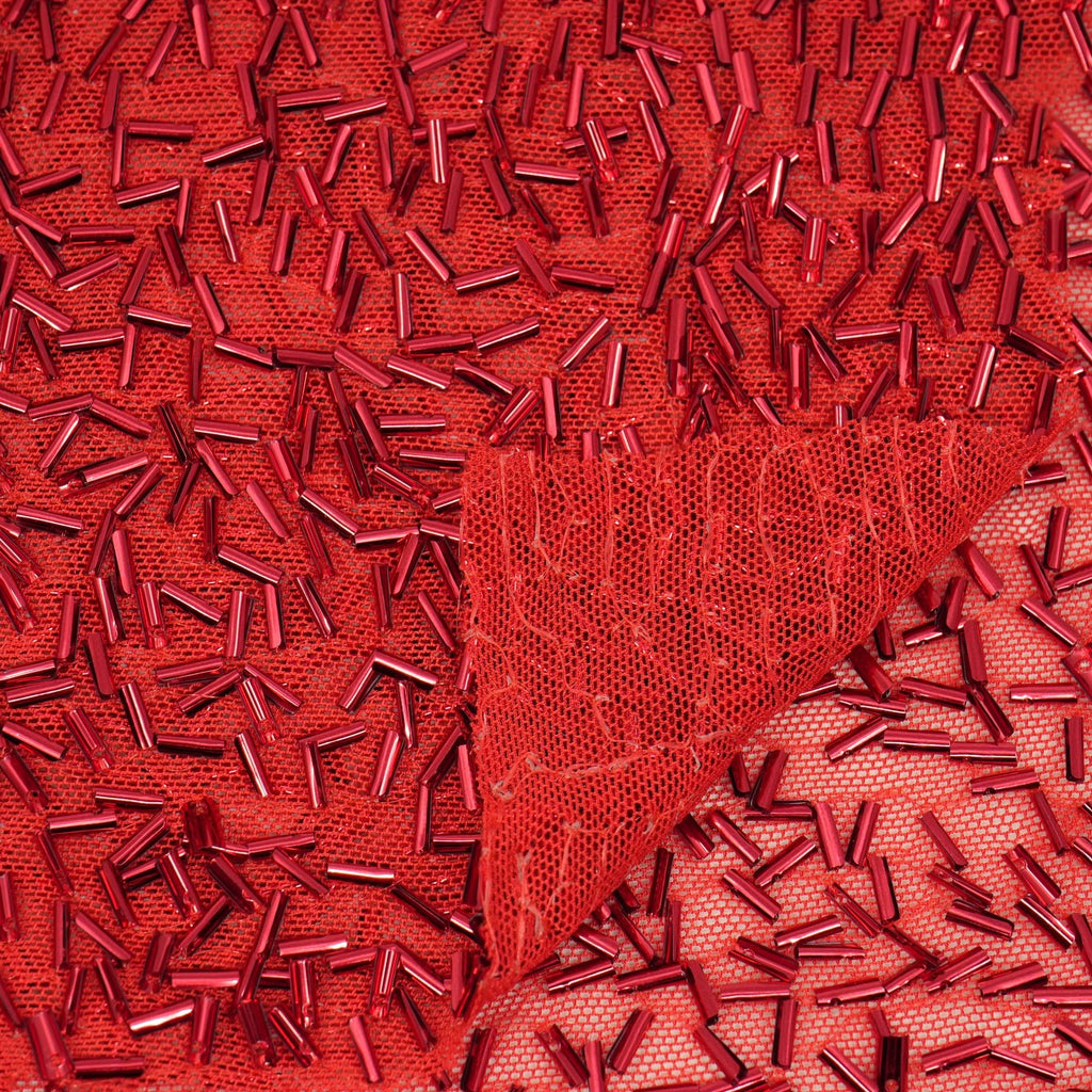 Dazzle Beaded Stretch Mesh Fabric | CDW