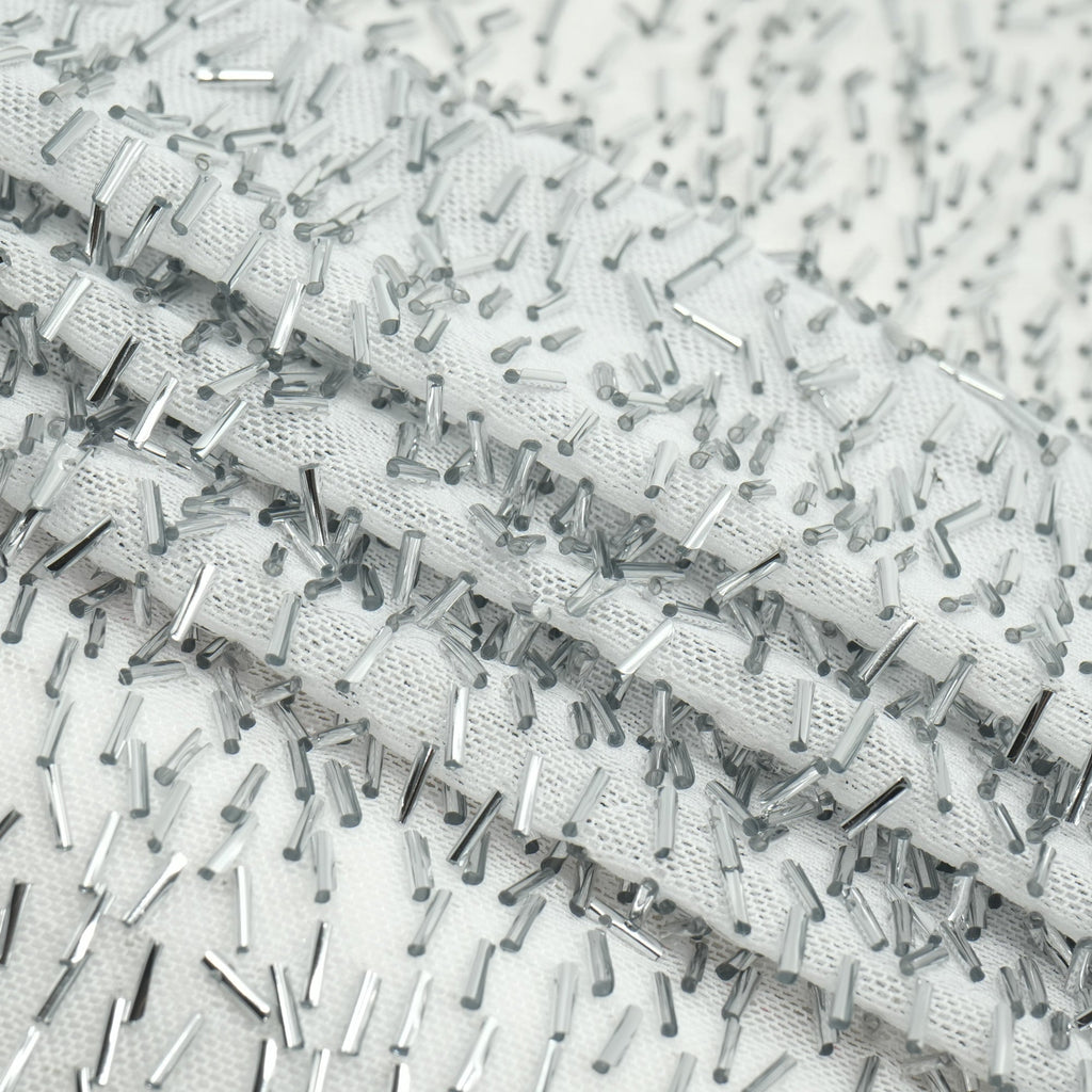 Dazzle Beaded Stretch Mesh Fabric | CDW