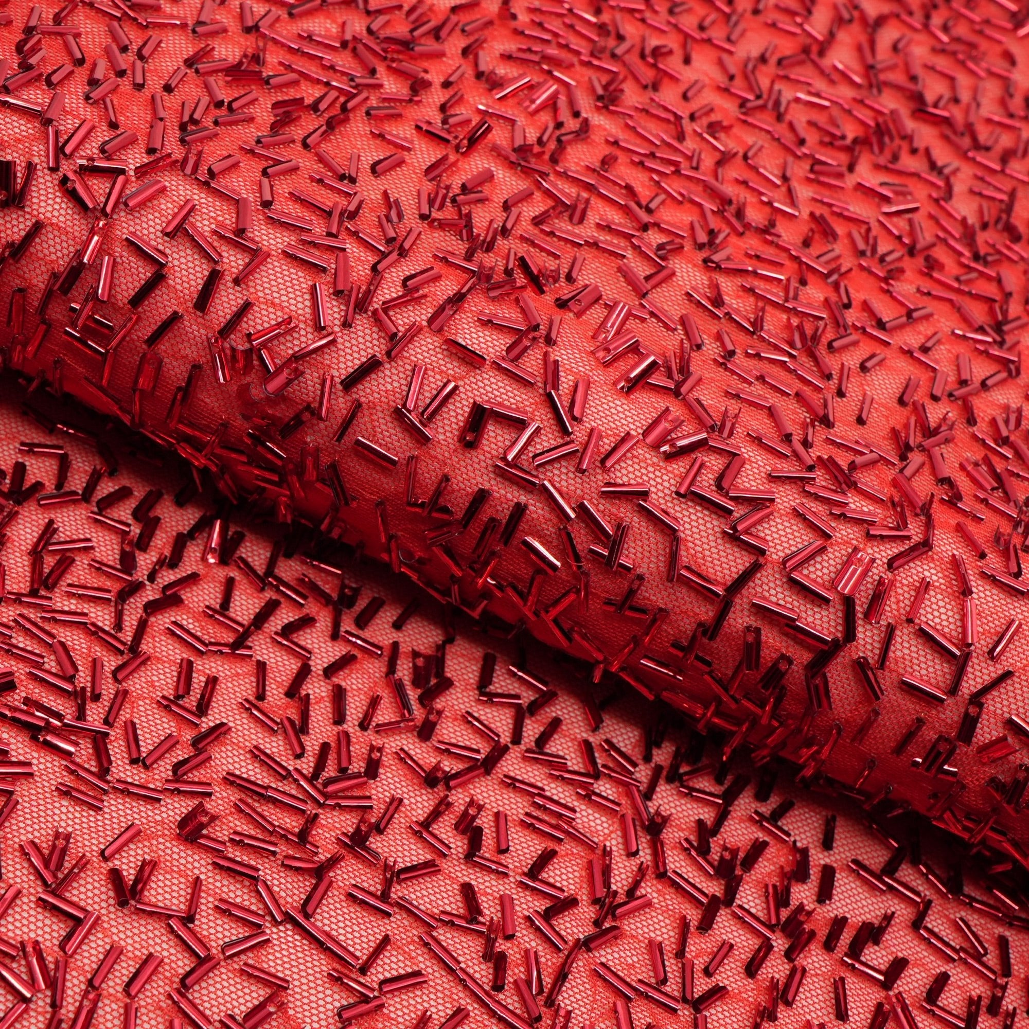 Dazzle Beaded Stretch Mesh Fabric | CDW