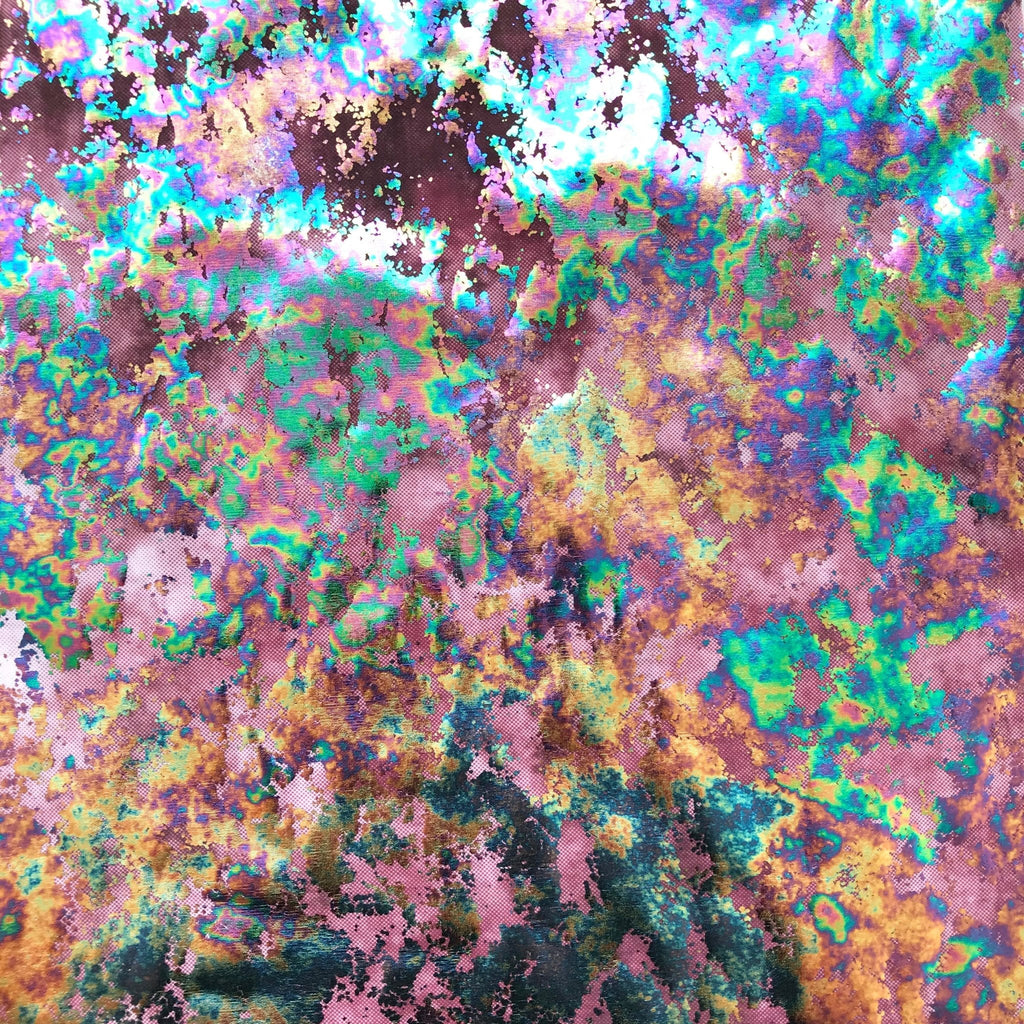 Dancing Music Foil Printed Spandex Fabric | CDW